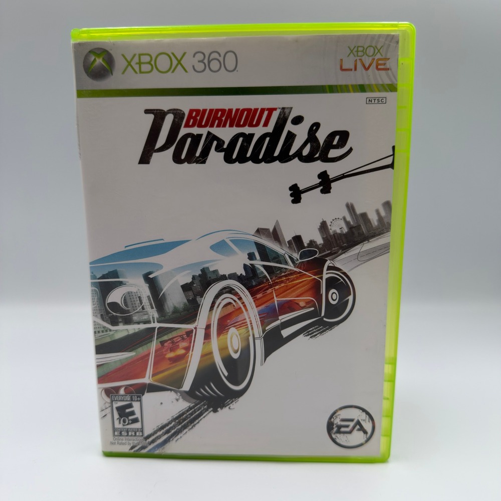 Burnout Paradise Xbox 360 CIB Complete with Manual EA Games Racing 2008 TESTED